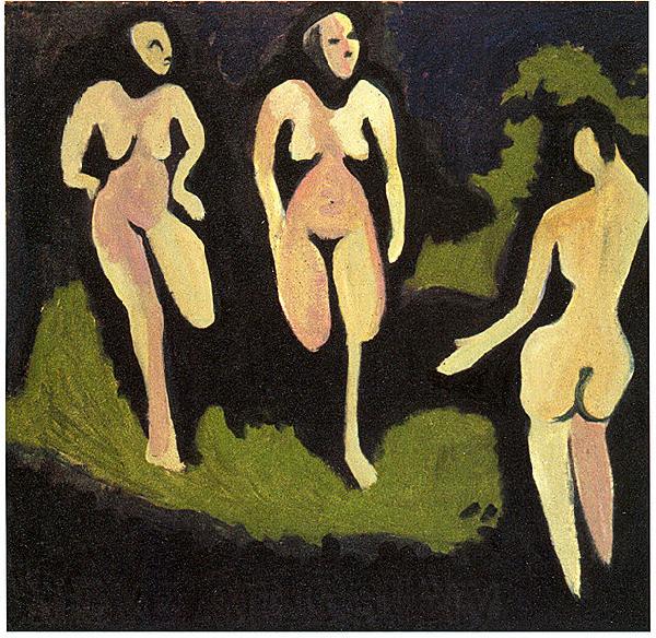 Ernst Ludwig Kirchner Nudes in a meadow Spain oil painting art